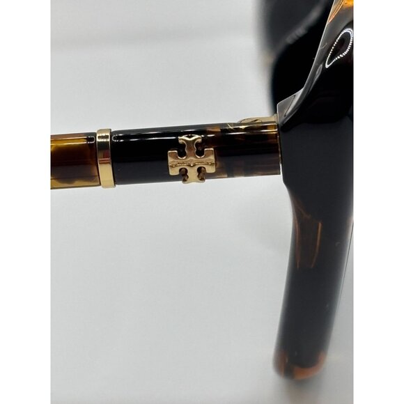 Tory Burch TY9074U Eleanor Cat-Eye Sunglasses Dark Tortoise/Black - Picture 10 of 12